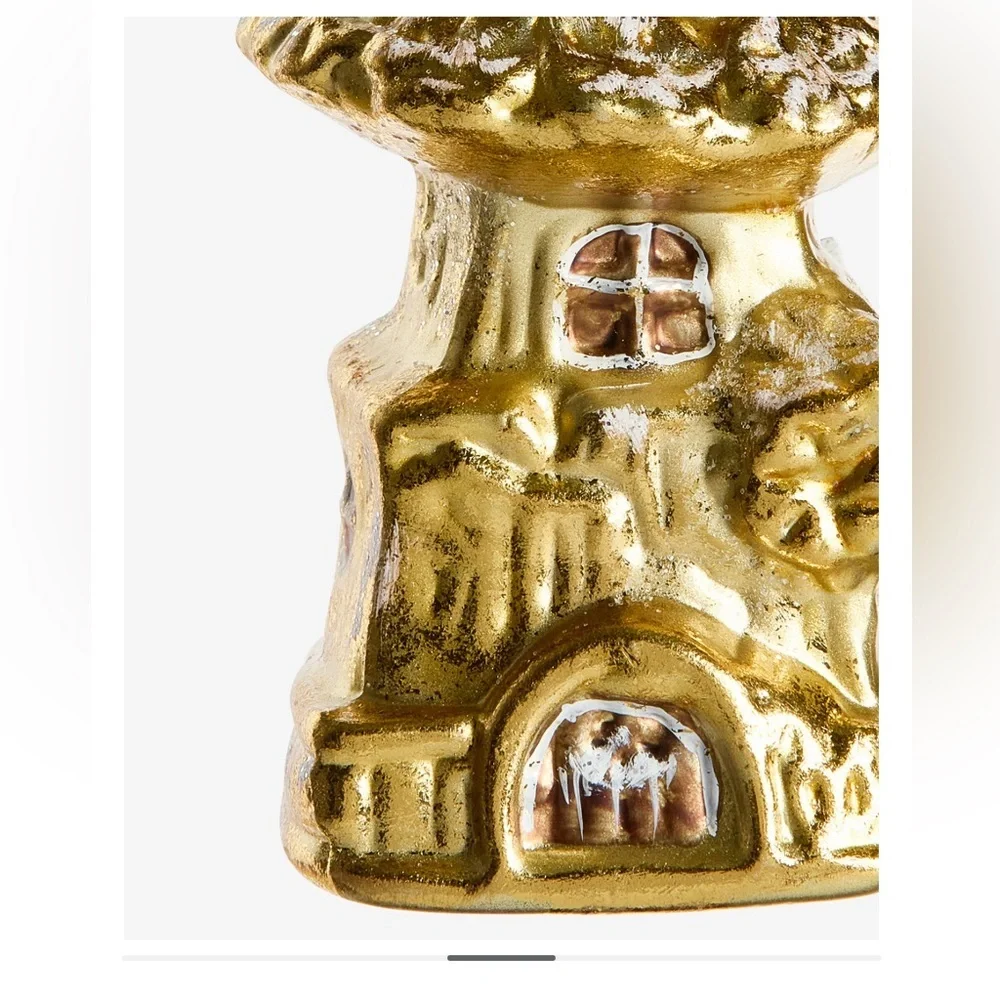 LIMITED TIME OFFER Enchanted Forest Glass Fairy House Ornament,